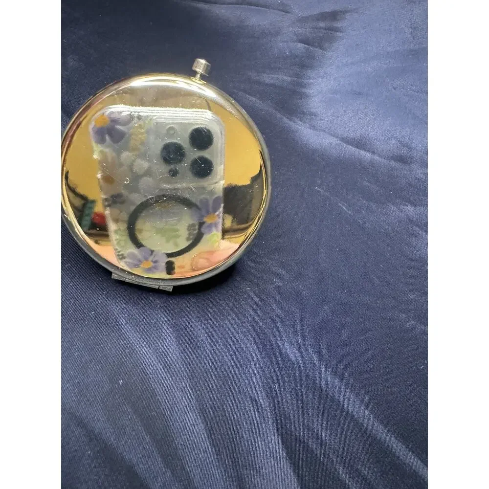 Gold Compact Dbl Mirror Magnified I Love You Gift From Husband Beautiful Wife